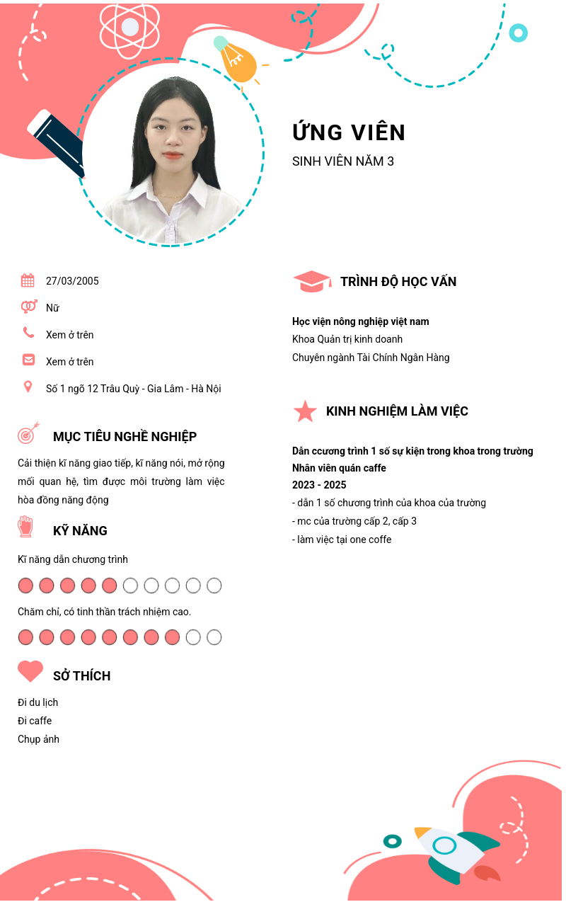 CV ứng viên