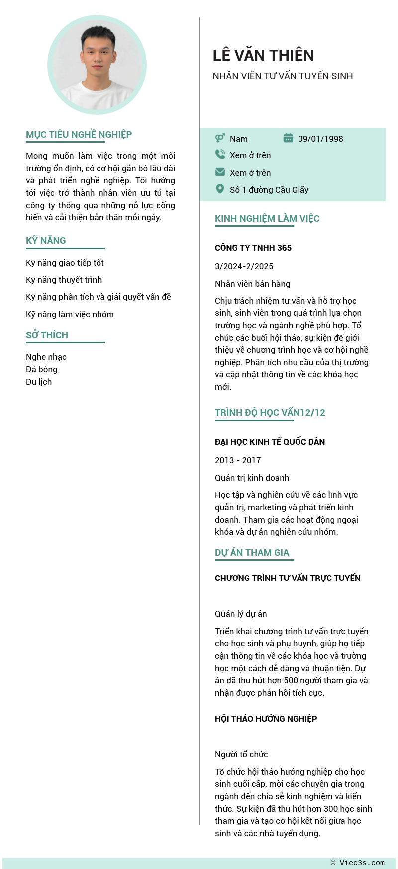 CV ứng viên