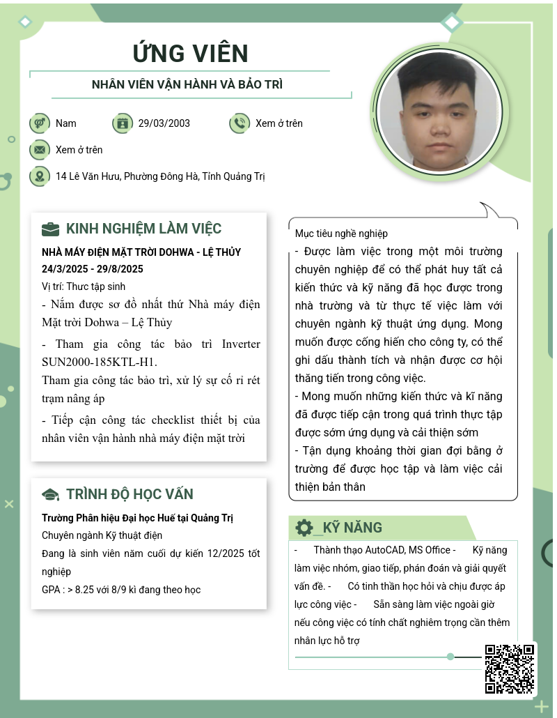 CV ứng viên