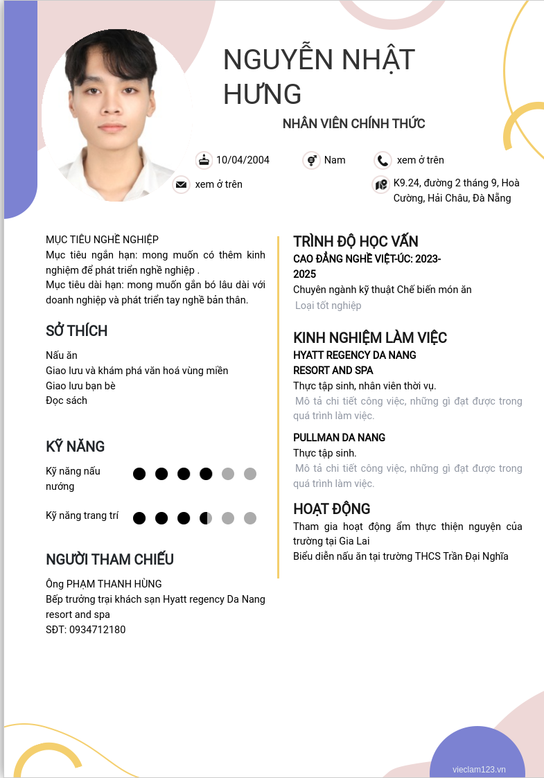 CV ứng viên