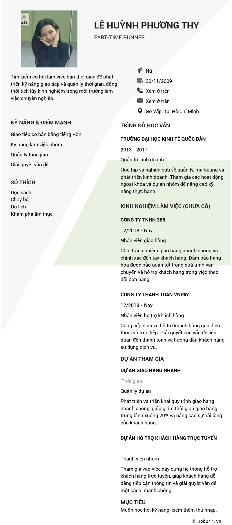 CV ứng viên