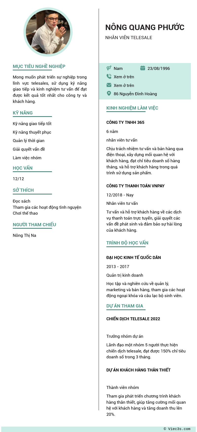 CV ứng viên