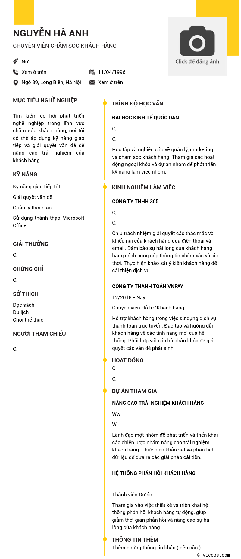 CV ứng viên