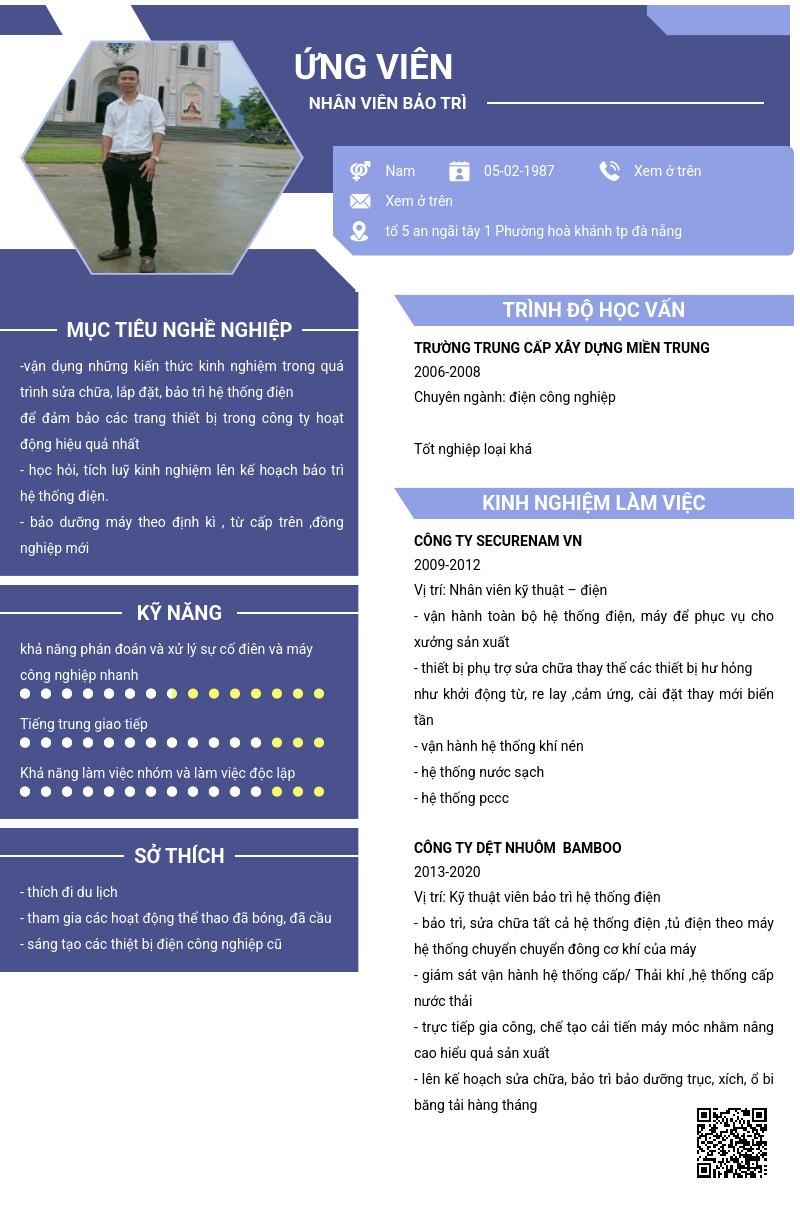 CV ứng viên