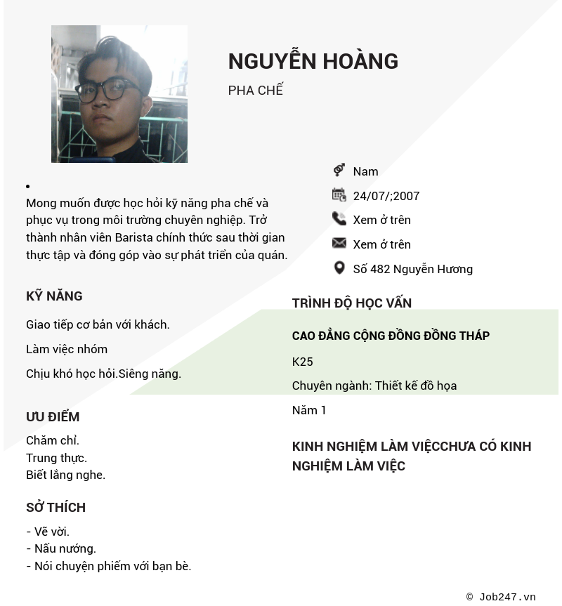 CV ứng viên