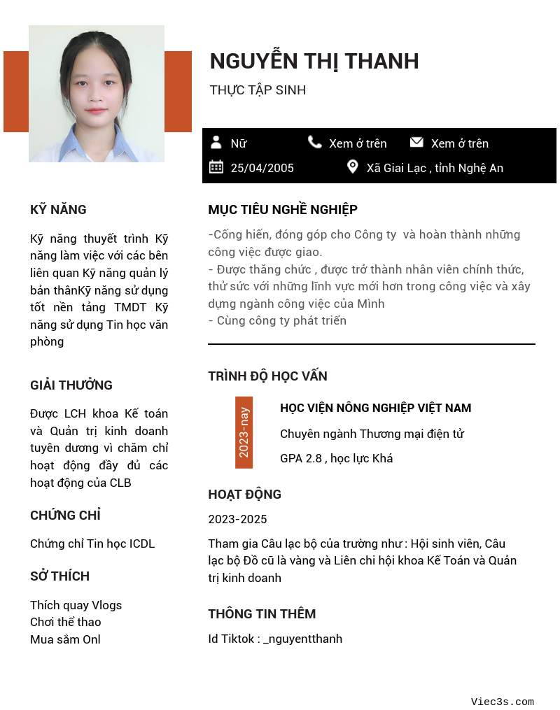 CV ứng viên