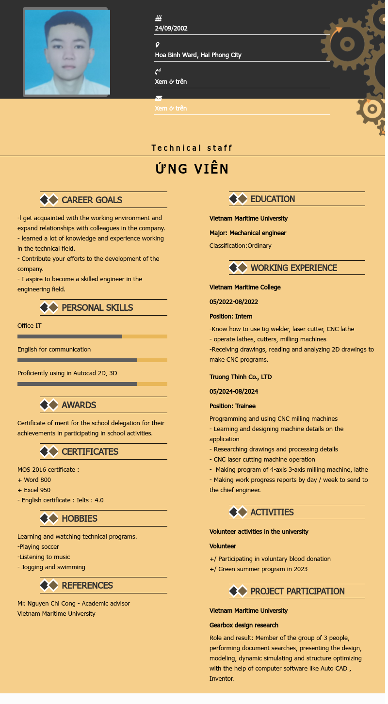 CV ứng viên