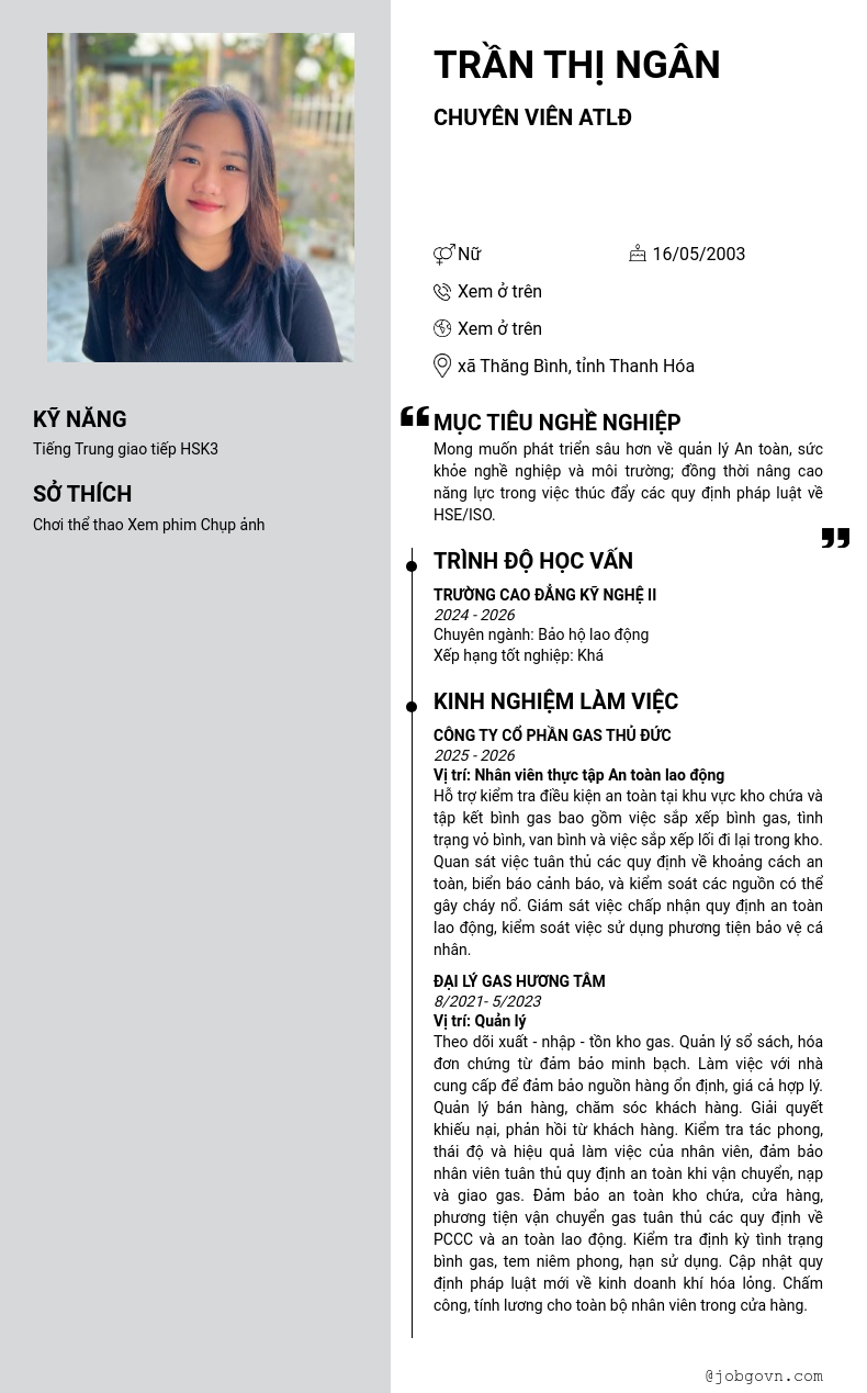 CV ứng viên