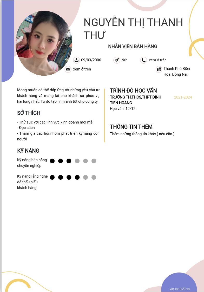 CV ứng viên
