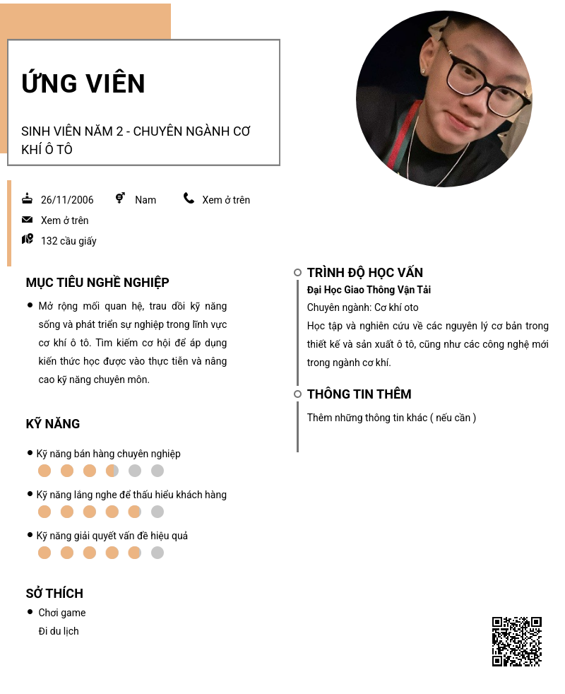 CV ứng viên
