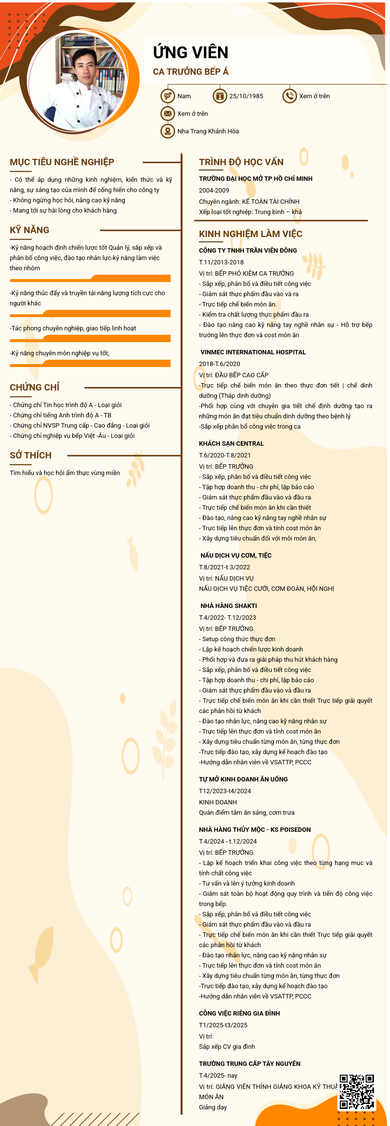 CV ứng viên