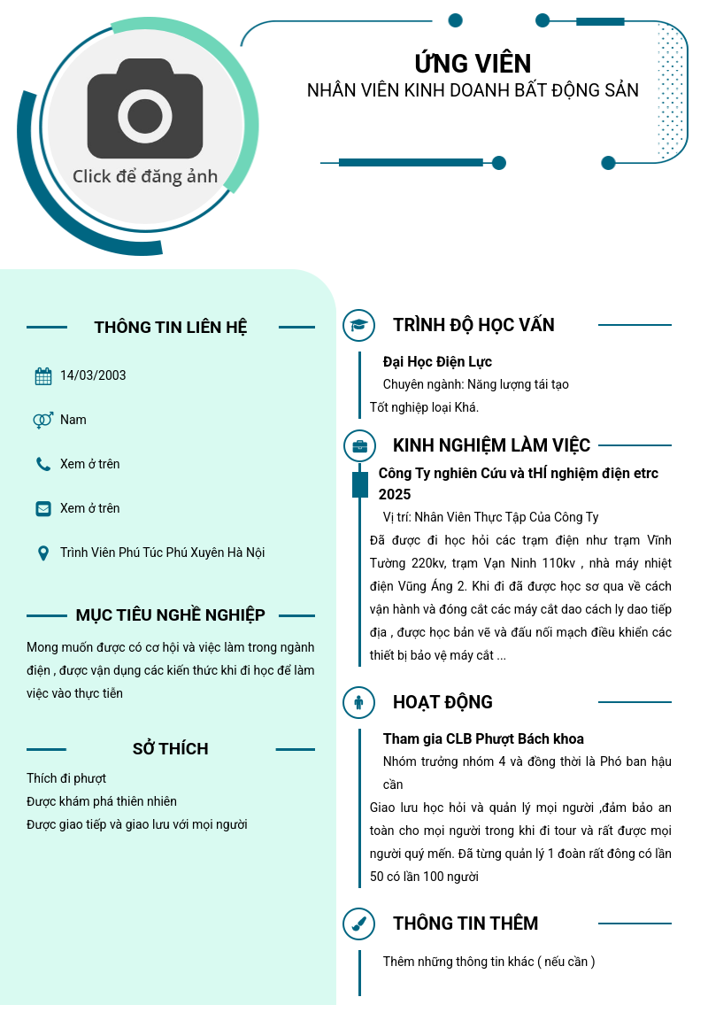 CV ứng viên