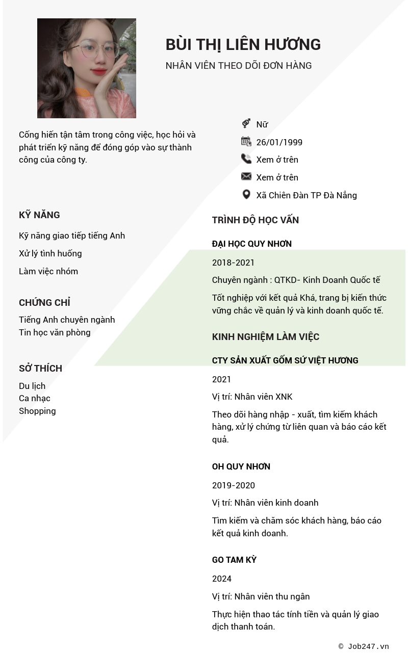 CV ứng viên