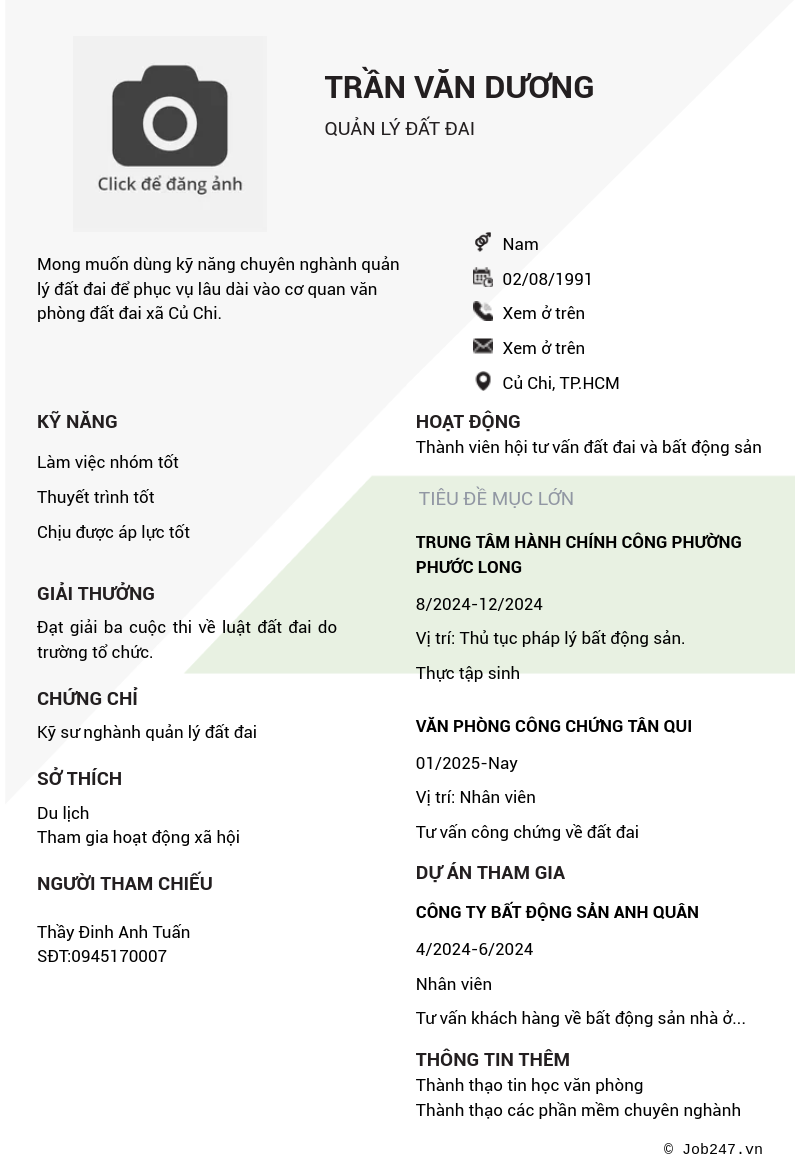 CV ứng viên