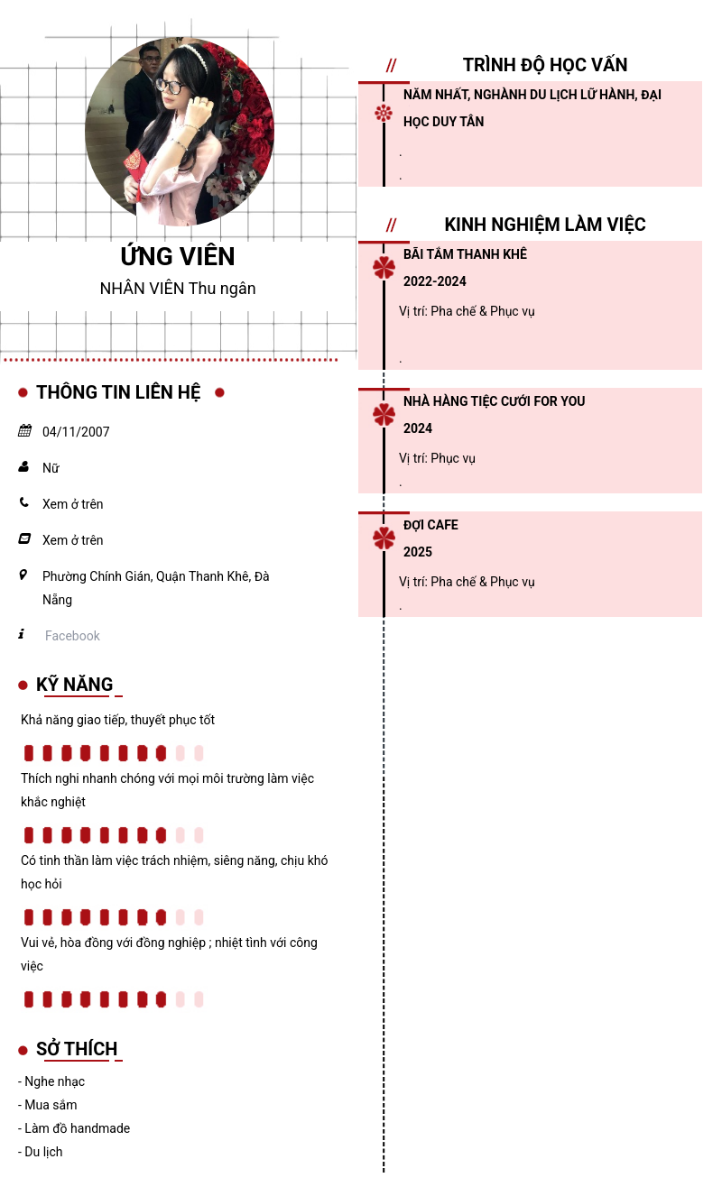 CV ứng viên