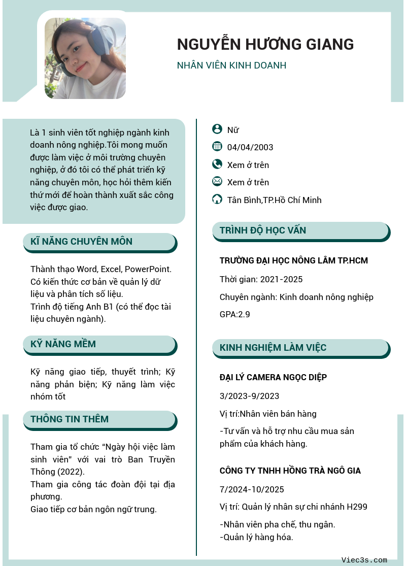 CV ứng viên