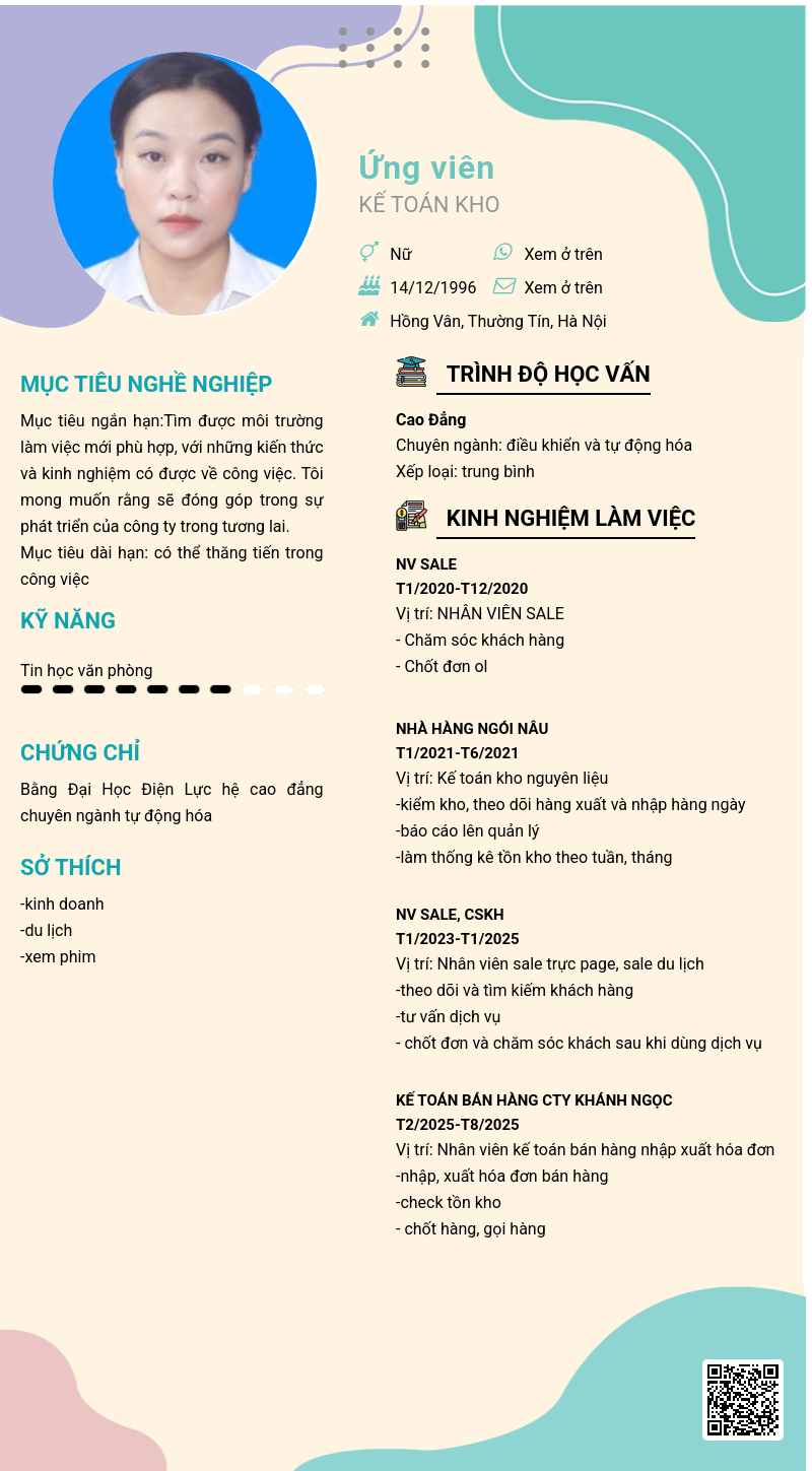 CV ứng viên