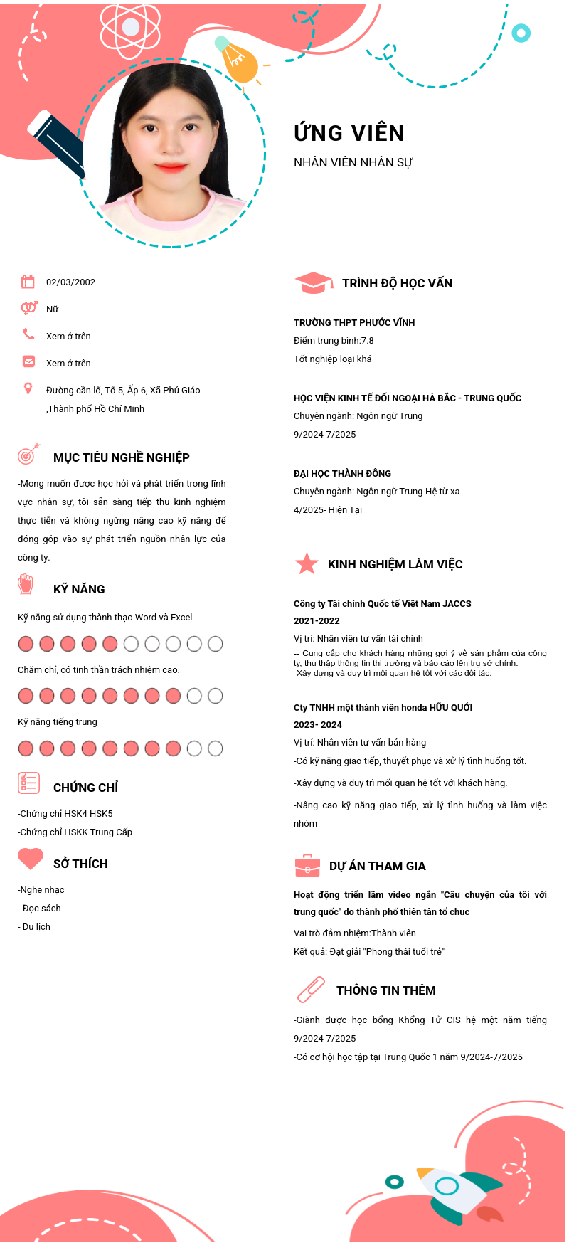 CV ứng viên