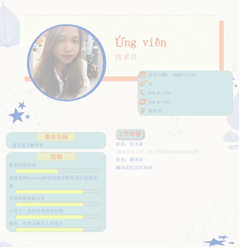 CV ứng viên