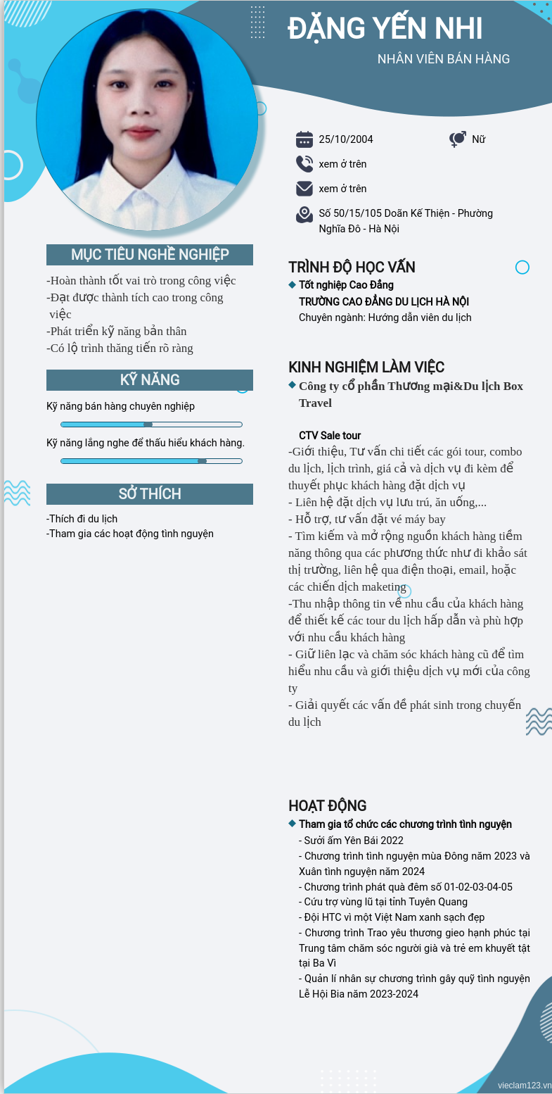 CV ứng viên