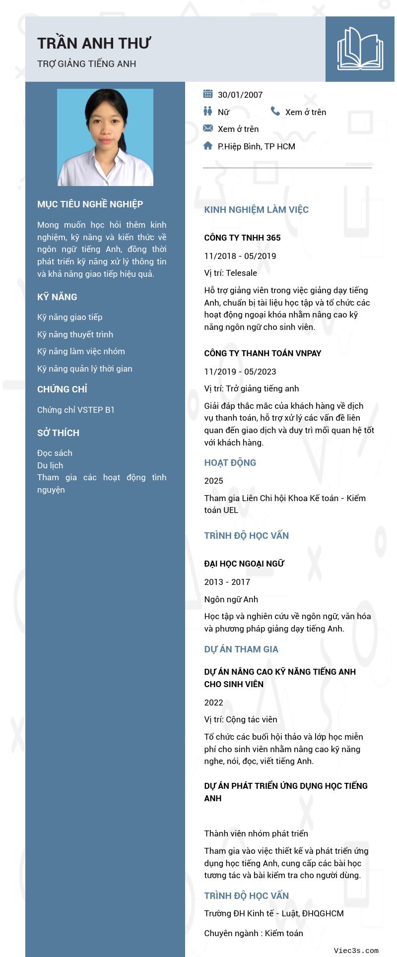 CV ứng viên