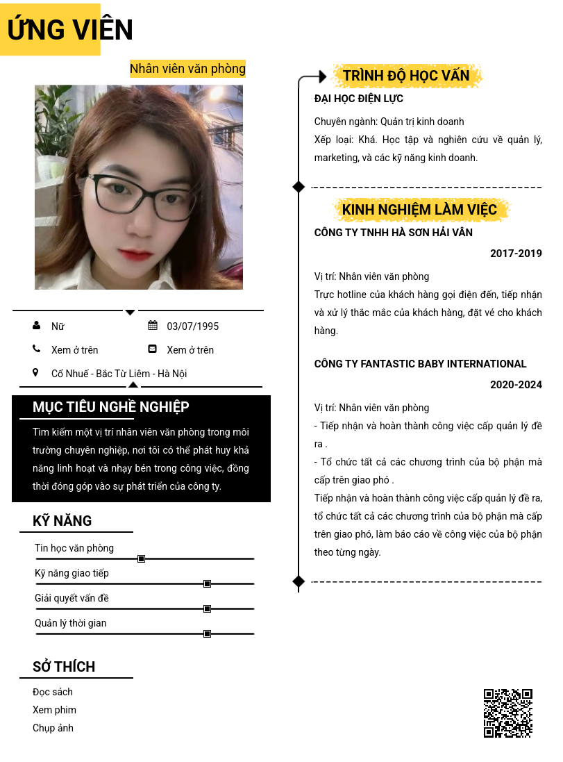 CV ứng viên