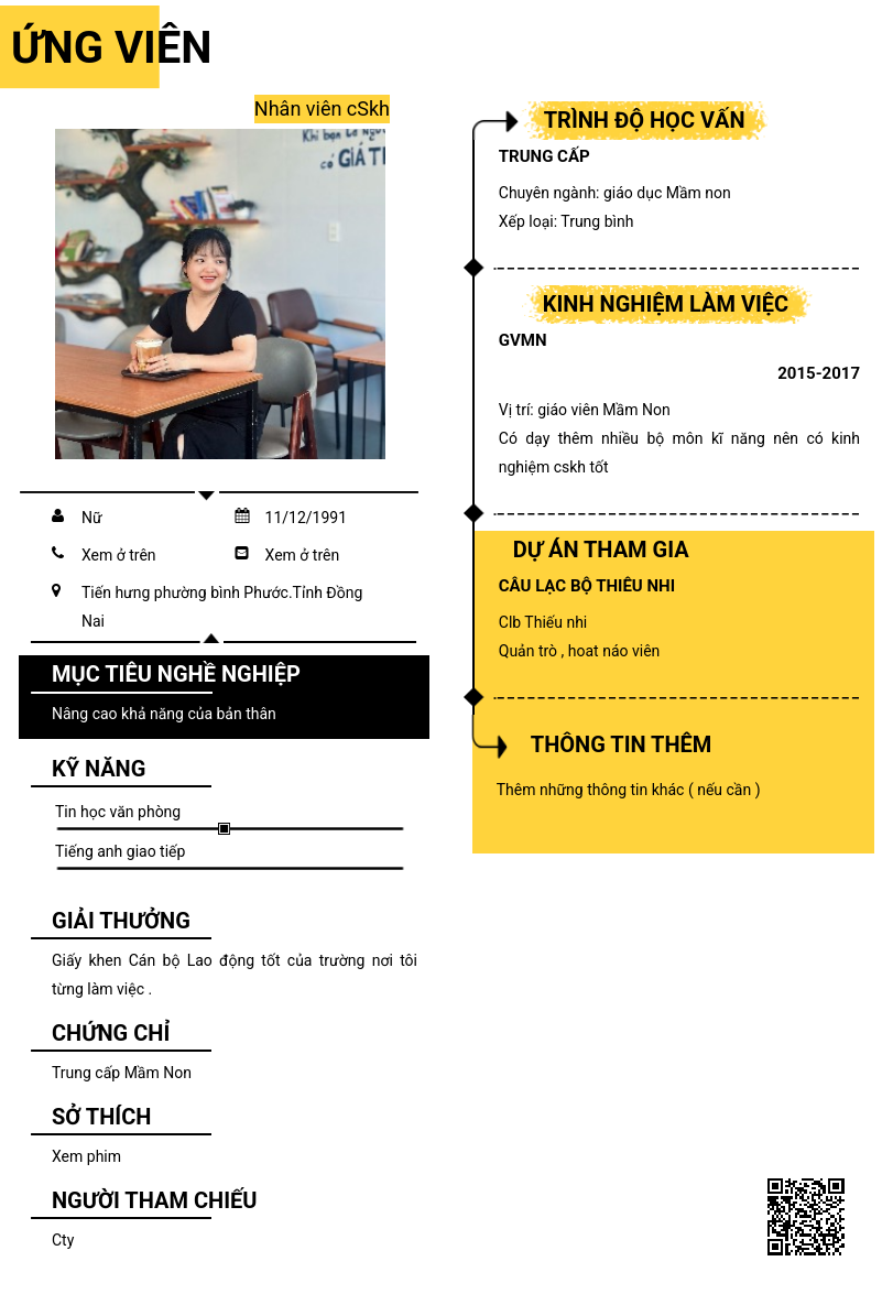 CV ứng viên