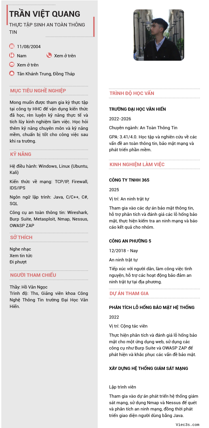CV ứng viên