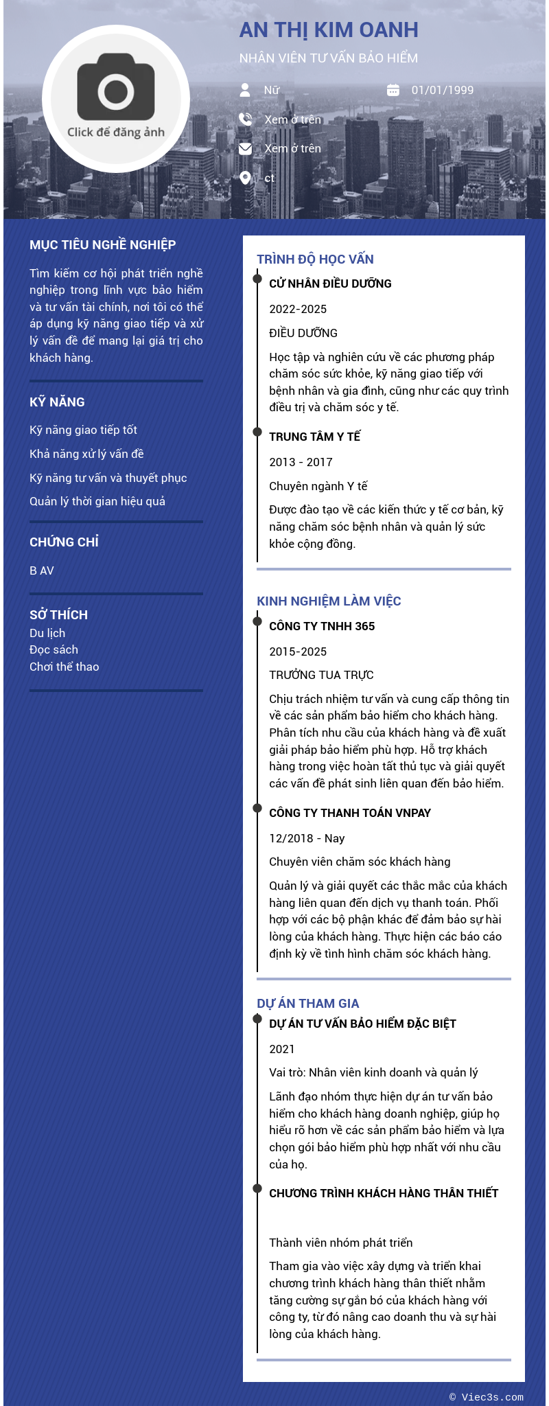 CV ứng viên