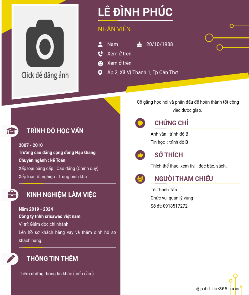 CV ứng viên