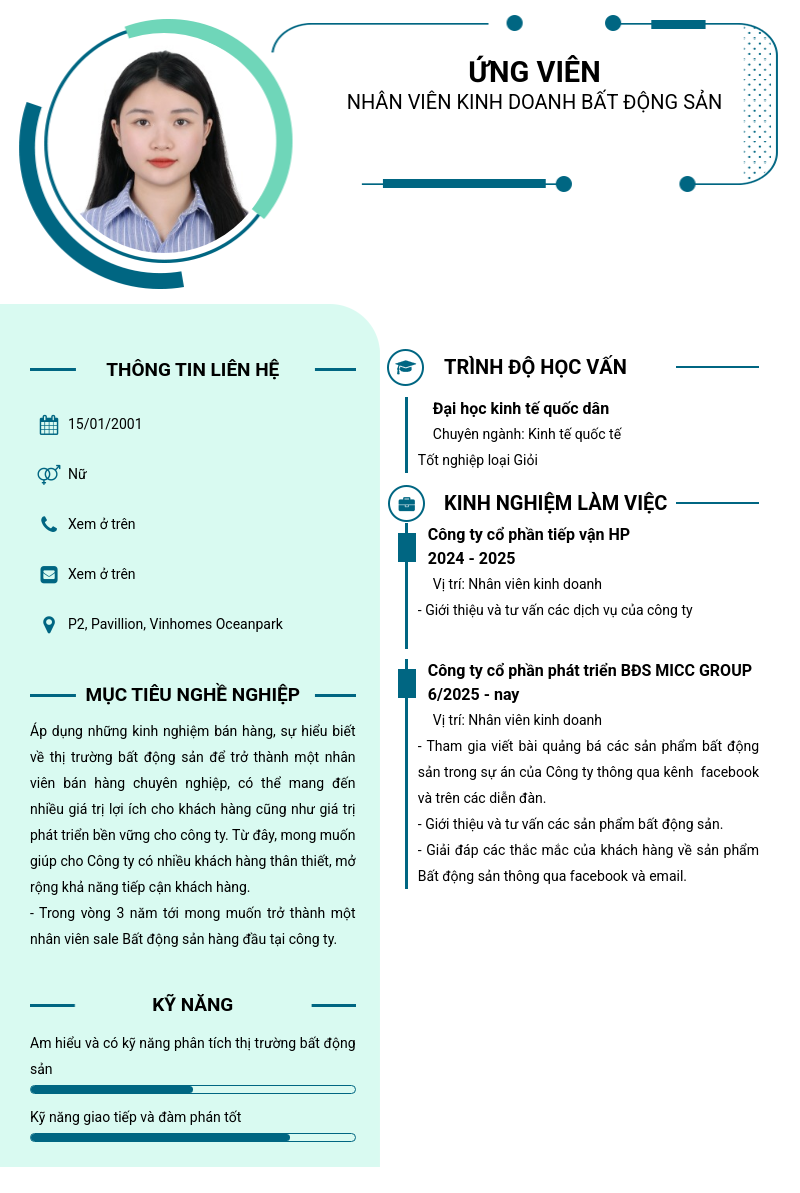 CV ứng viên