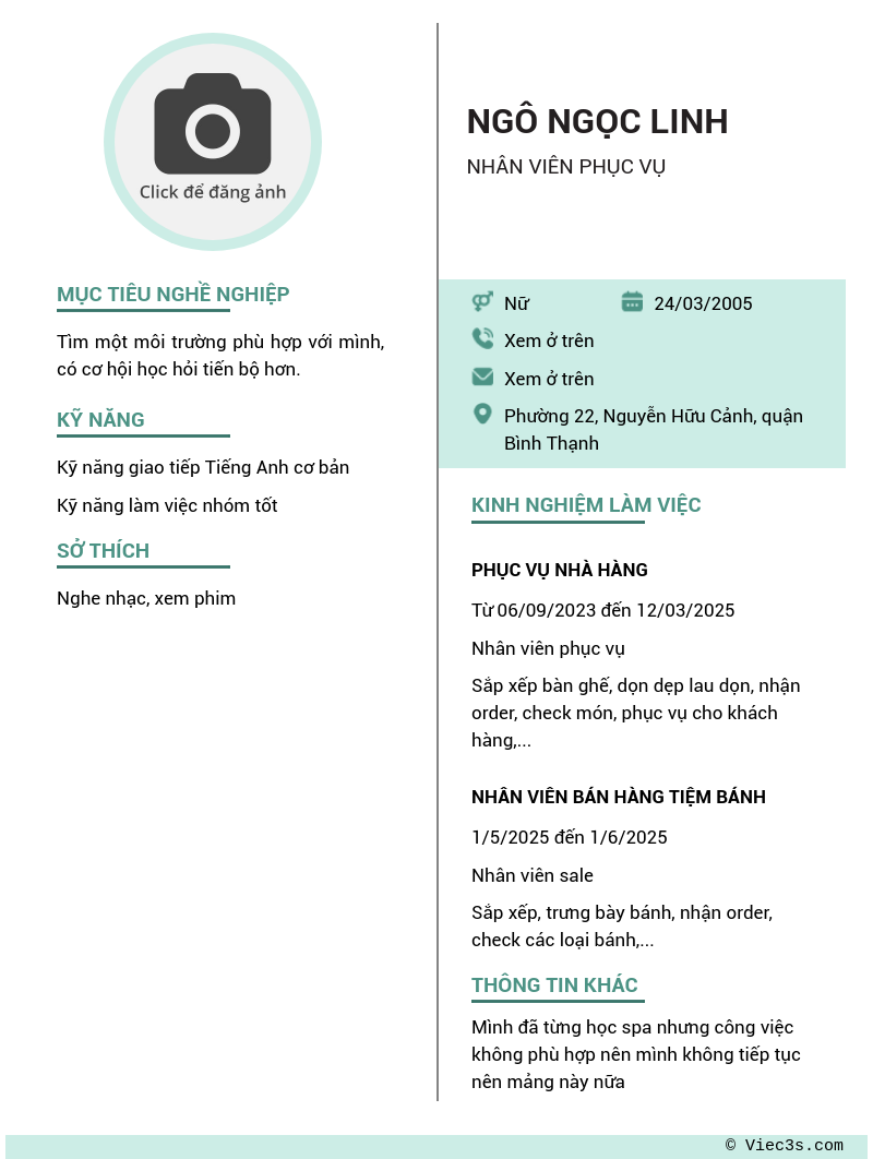CV ứng viên