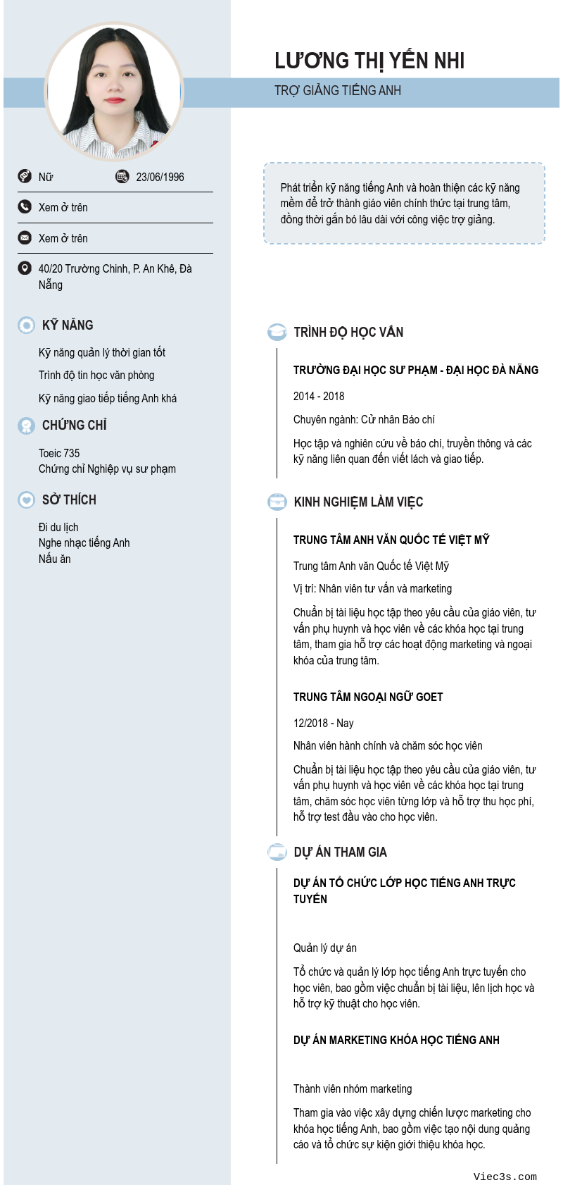 CV ứng viên