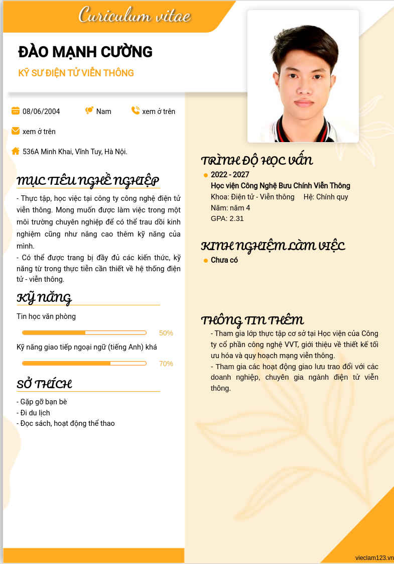 CV ứng viên