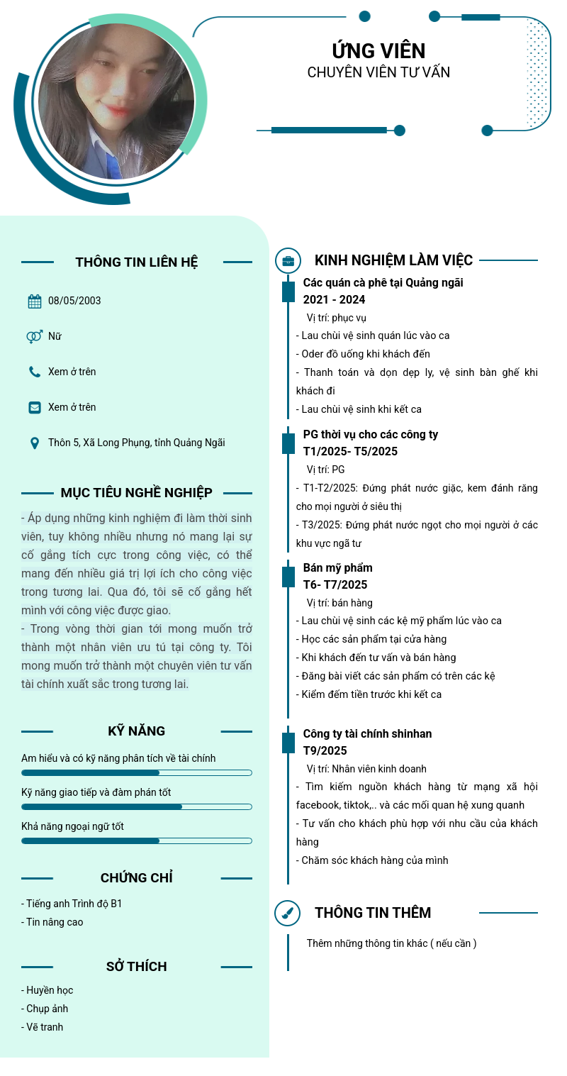 CV ứng viên