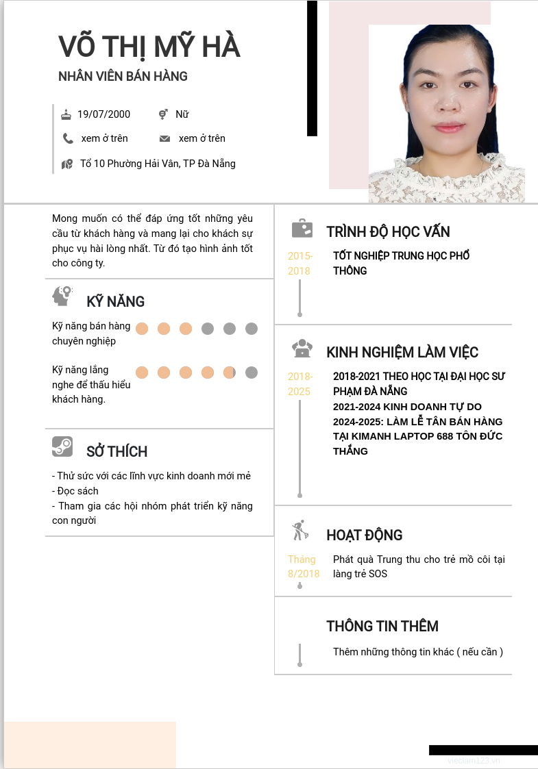 CV ứng viên