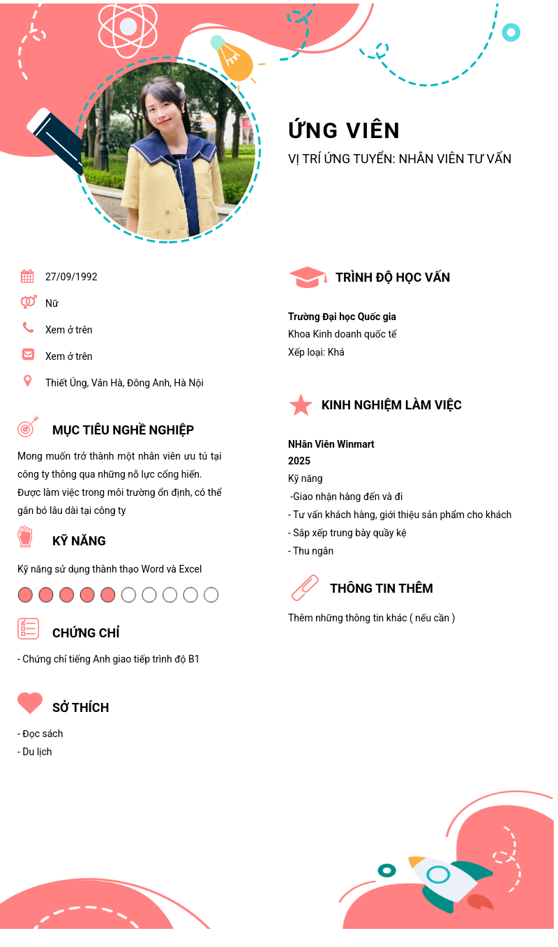CV ứng viên