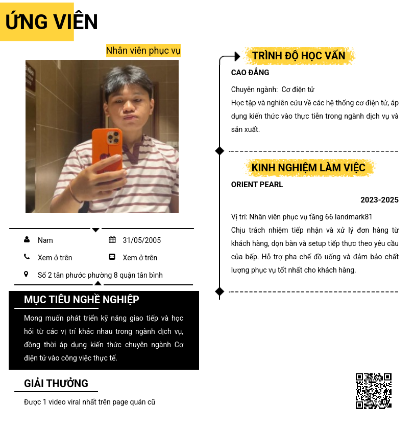 CV ứng viên