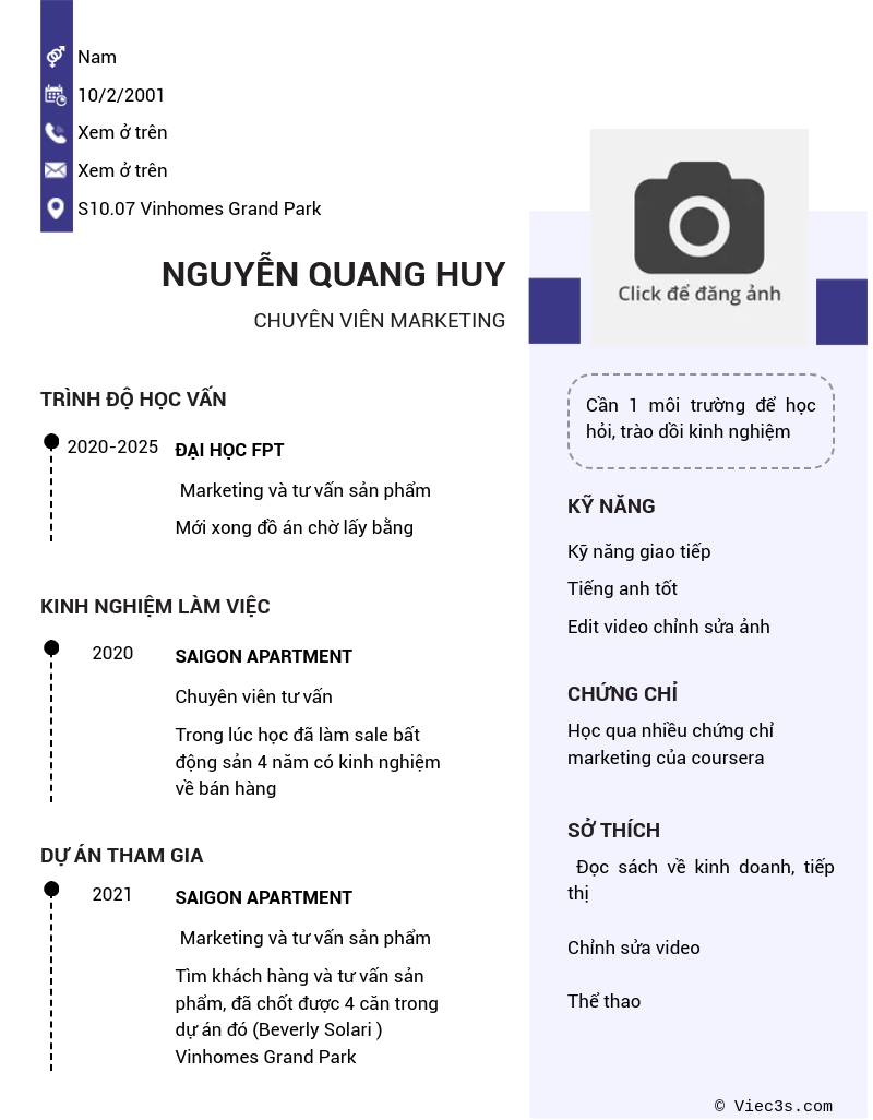 CV ứng viên