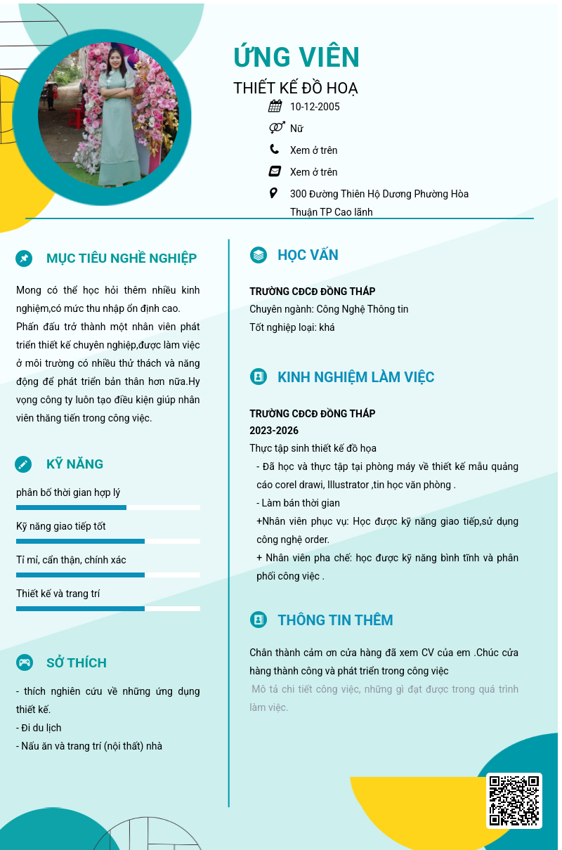 CV ứng viên