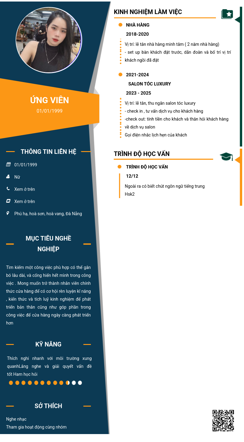 CV ứng viên