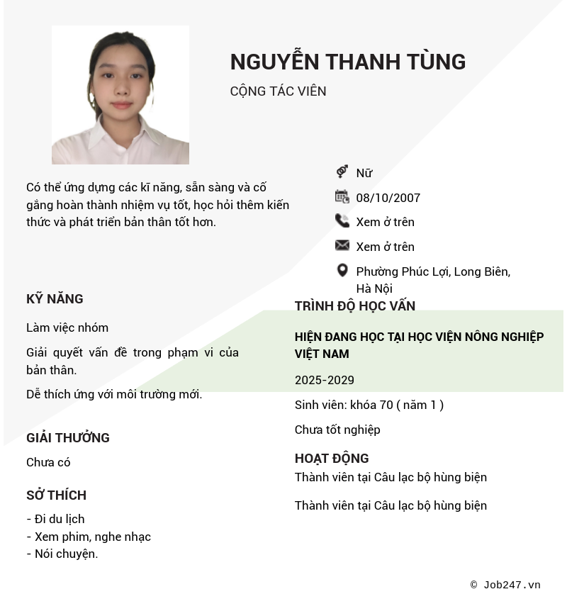 CV ứng viên