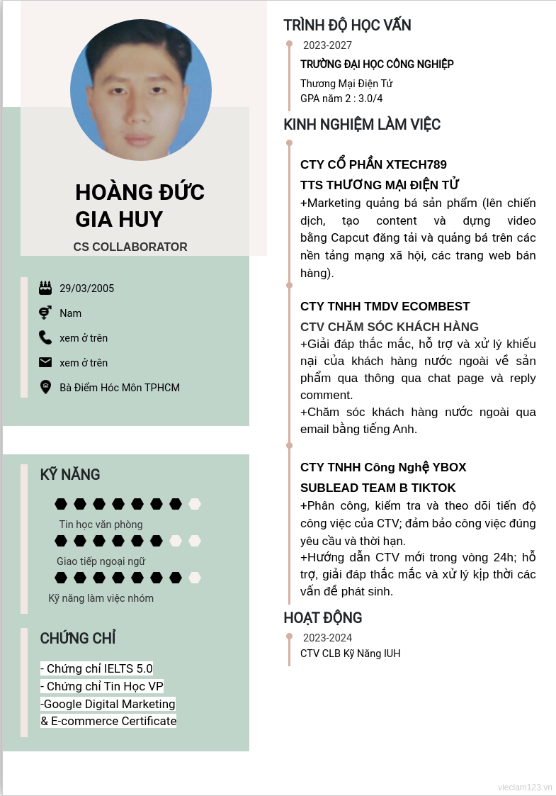 CV ứng viên