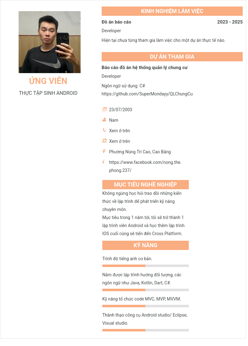 CV ứng viên