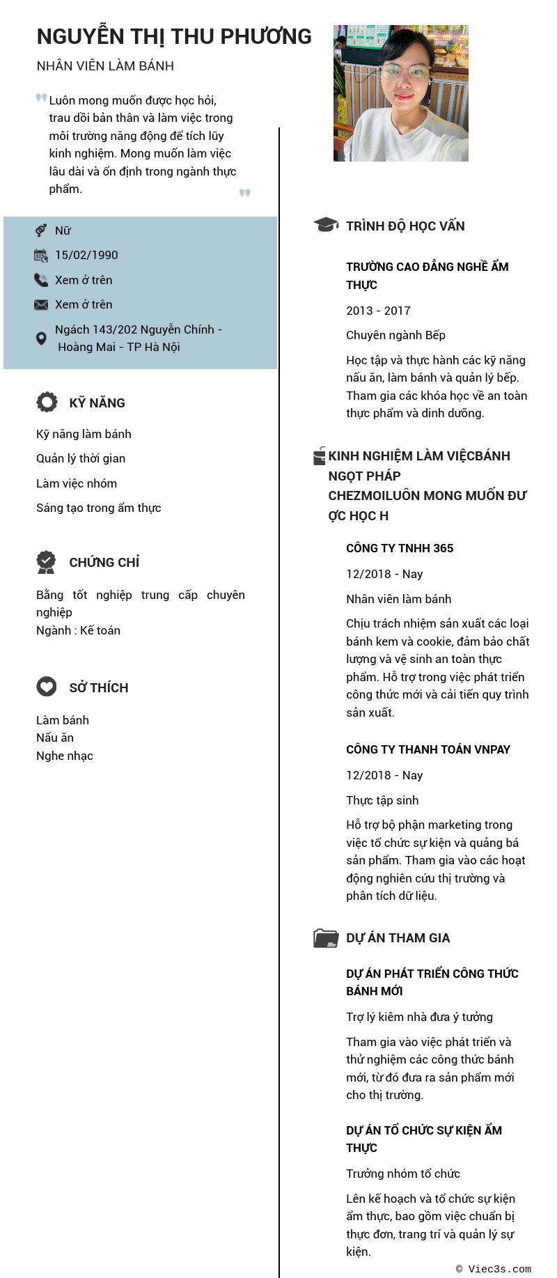 CV ứng viên
