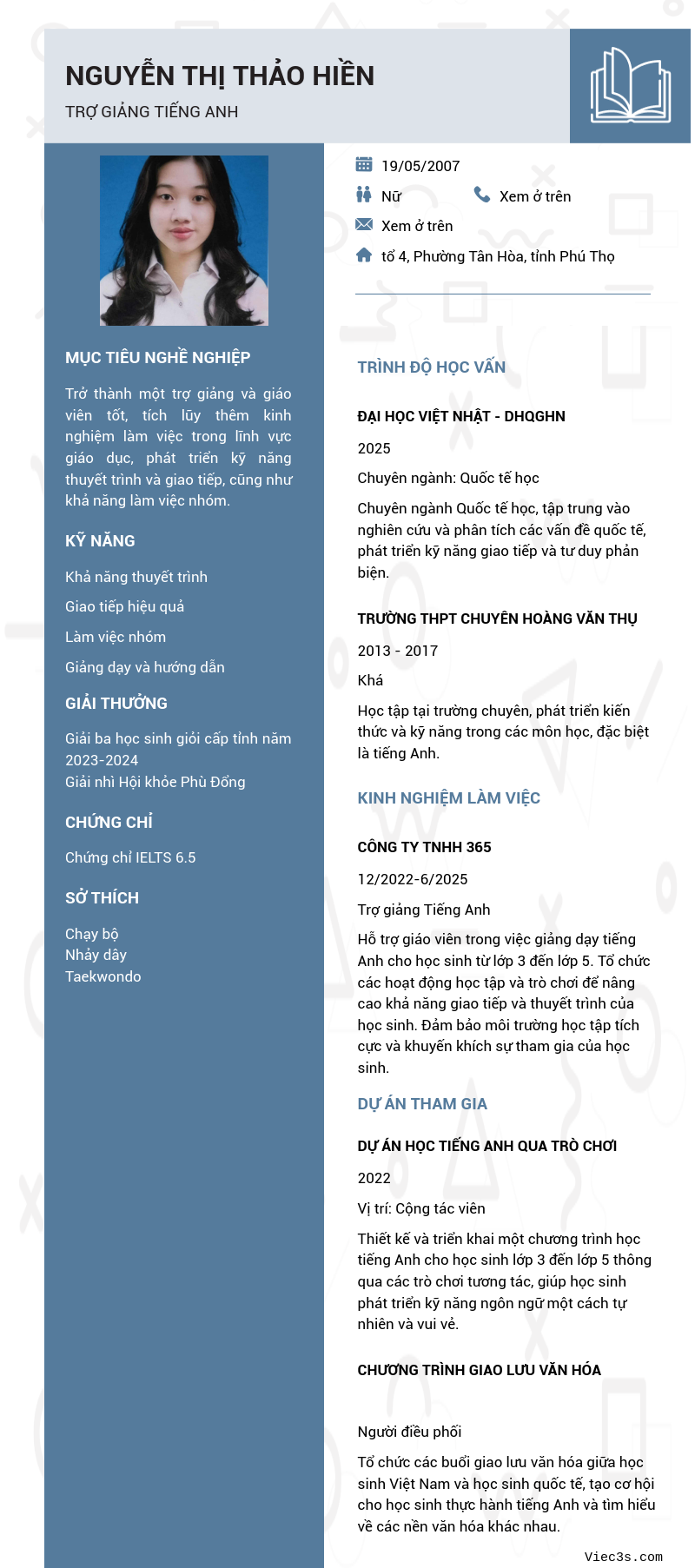 CV ứng viên