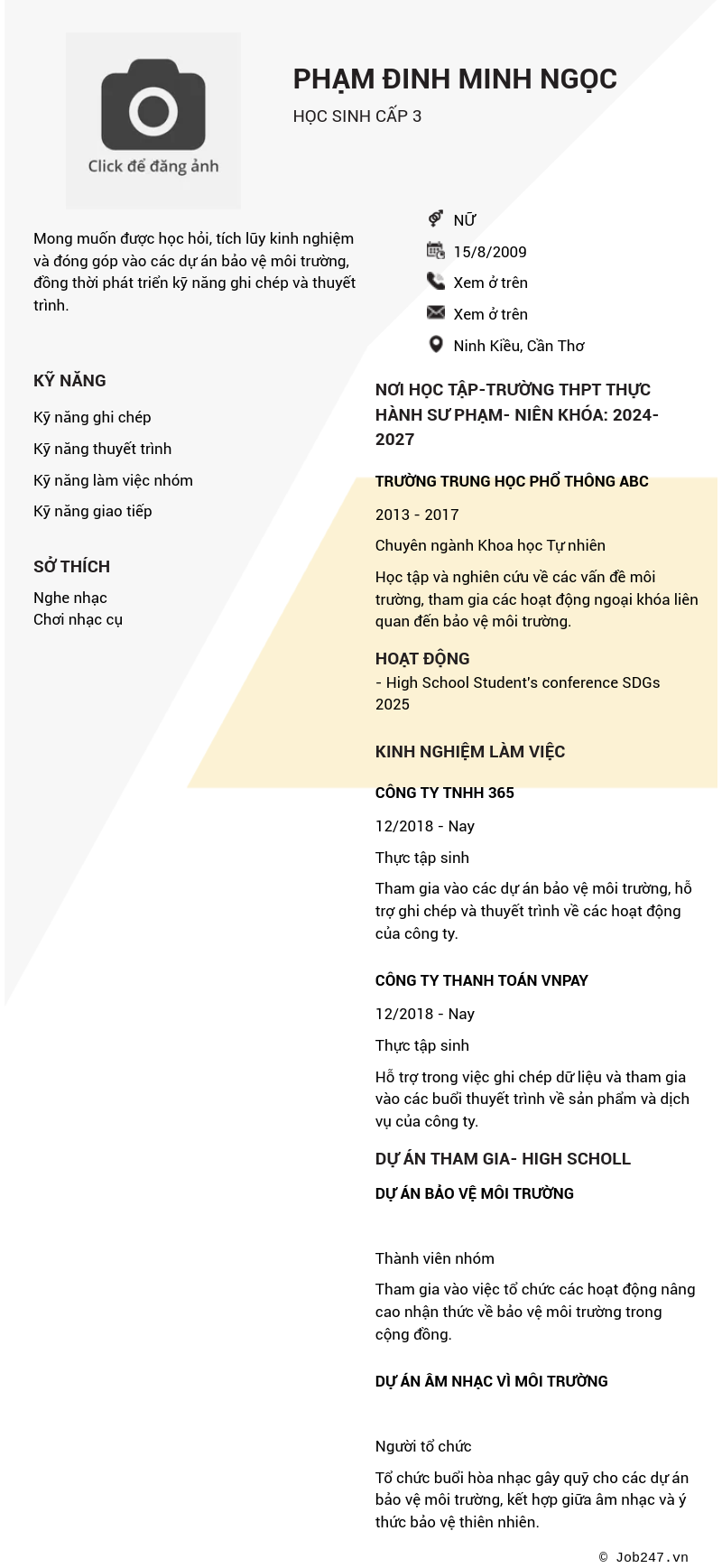 CV ứng viên