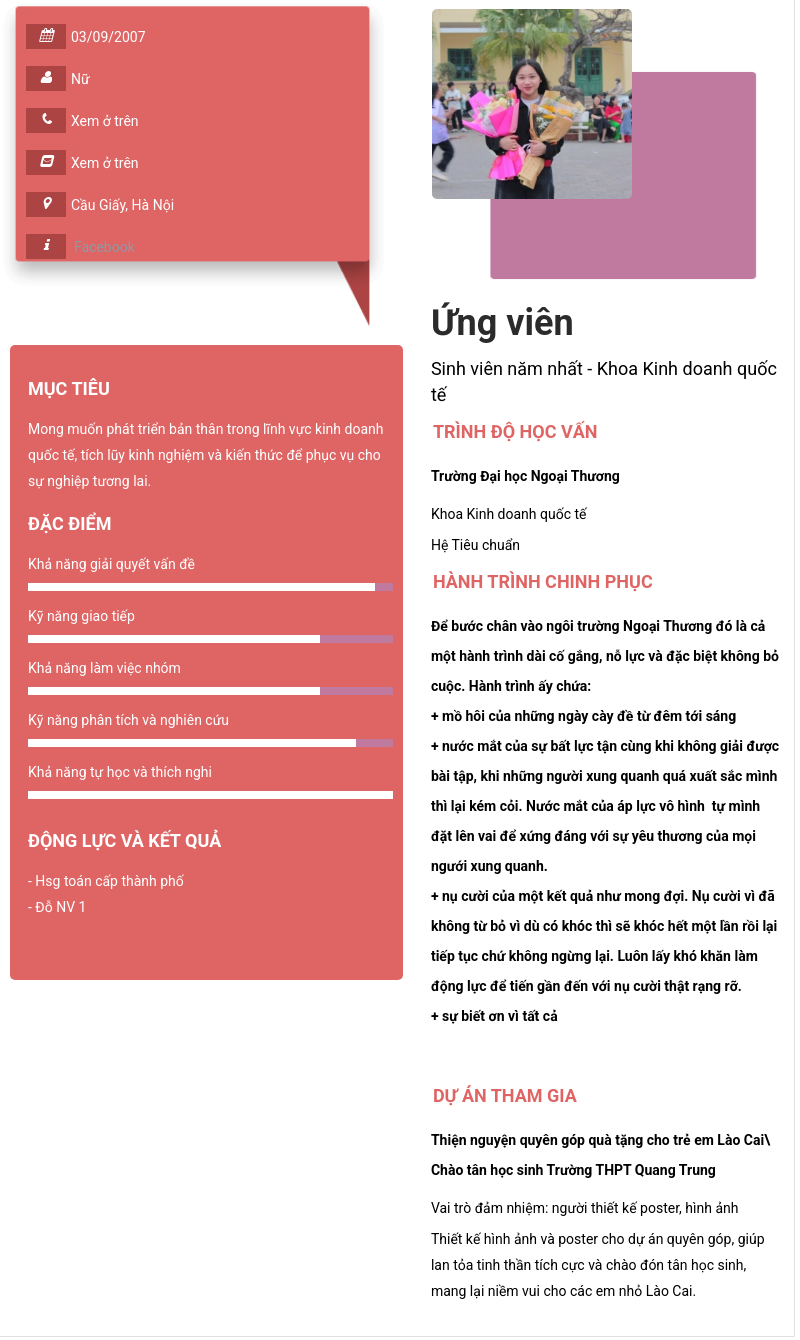 CV ứng viên