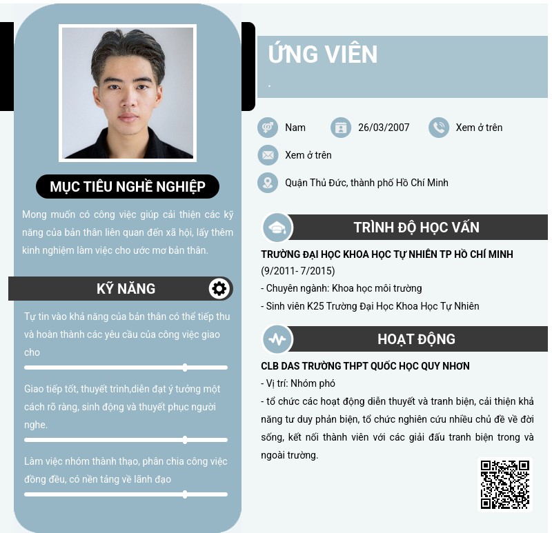 CV ứng viên