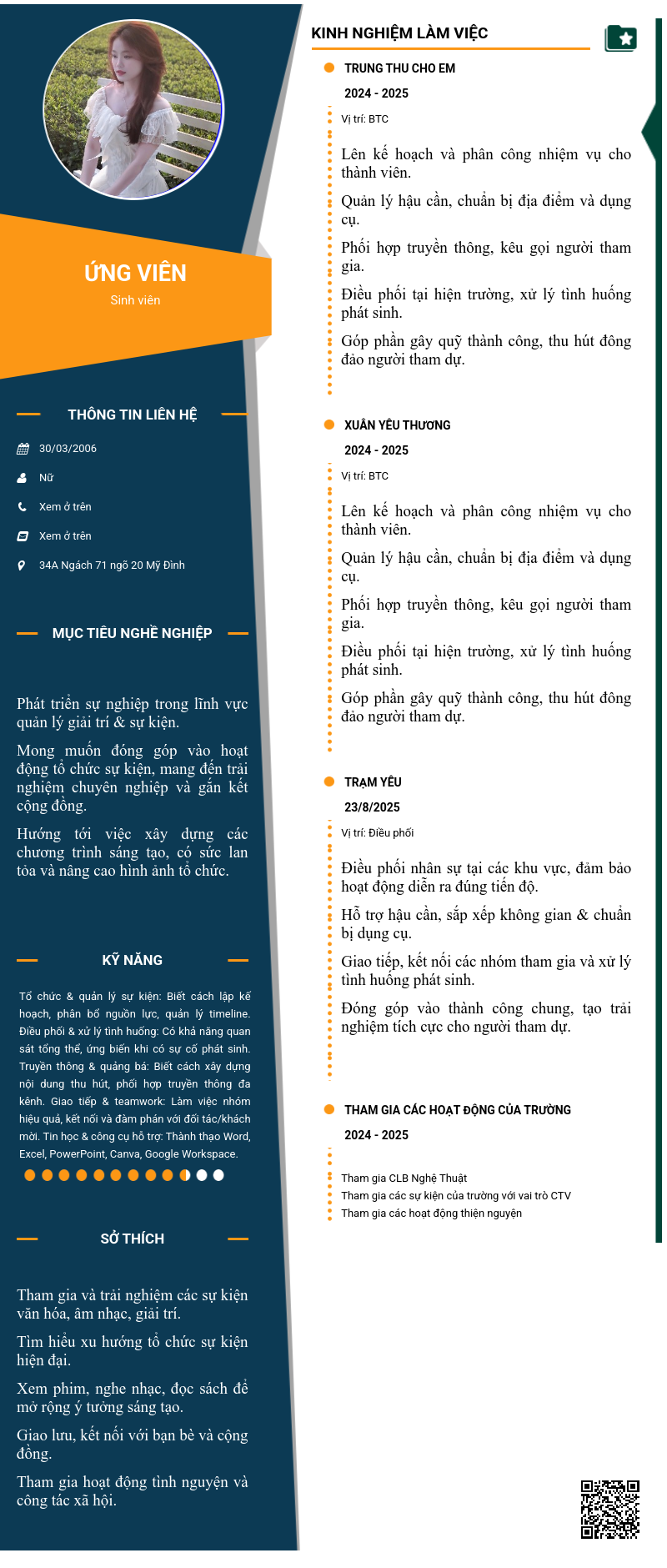 CV ứng viên